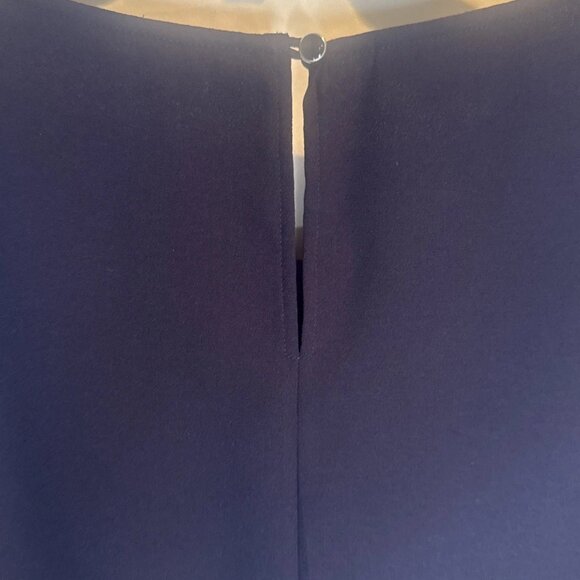 Talbots Women’s Navy Blue Side Tie 3/4 Sleeve Round Neck Blouse Top Sz 14W - Picture 6 of 10